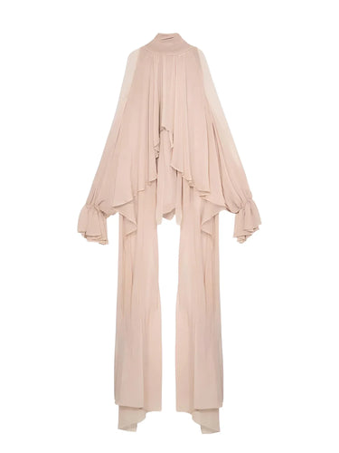 Fashionable Women's Boutique Cold-Shoulder Blouse Irregular Stand Collar Loose Women's Shirt, Blouses, Casual Shirts, Drestiny, Long Sleeves, Off Shoulder, S, M, L, XL, Light Blue, Pink, Black, cold shoulder tops for women, women's cold shoulder blouses, boutique cold shoulder tops, dressy cold shoulder tops, cold shoulder tops UK, shopdrestiny.com